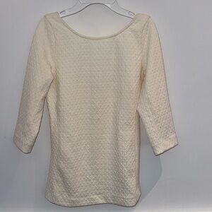 Club Monaco Ivory Textured Top